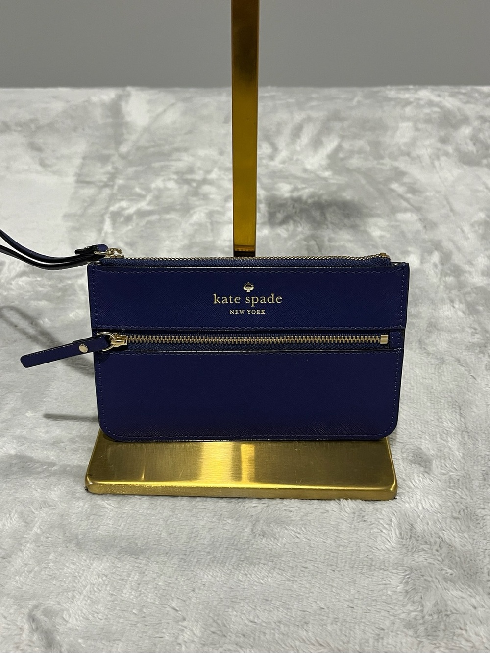 Kate Spade New York “Mikas Pond Bee” Slim Wristlet Pouch – Emperor Blue - Picture 2 of 10